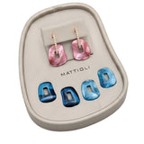 Kit Pendientes Mattioli Mini Puzzle Con Diamantes Marrones En Oro Rosa | MOR054R003