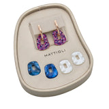 Kit Pendientes Mattioli Puzzle Arlecchino Con Diamantes y Zafiros En Oro Rosa | MOR054R028ZM