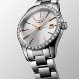 Longines Conquest Classic Cuarzo Diamantes Plateado Acero 34 mm | L2.386.0.72.6