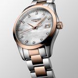 Longines Conquest Classic Cuarzo Nácar Acero y PVD Rojo 34 mm | L2.386.3.87.7