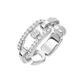Anillo Messika Move Link Oro Blanco y Pavé