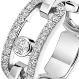 Anillo Messika Move Link Oro Blanco y Pavé