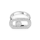 Anillo Messika So Move Oro Blanco con Pavé