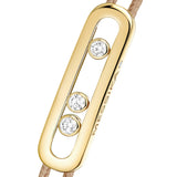 Pulsera Cordón Beige y Oro Amarillo Messika Care(s)