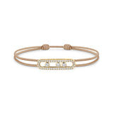 Pulsera Cordón Beige Con Pavé Messika Care(s)
