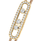 Pulsera Cordón Beige Con Pavé Messika Care(s)