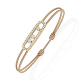 Pulsera Cordón Beige Con Pavé Messika Care(s)