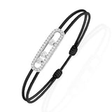 Pulsera Cordón Negro Con Pavé Messika Care(s)