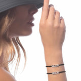 Pulsera Cordón Negro Con Pavé Messika Care(s)