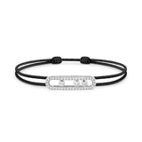 Pulsera Cordón Negro Con Pavé Messika Care(s)