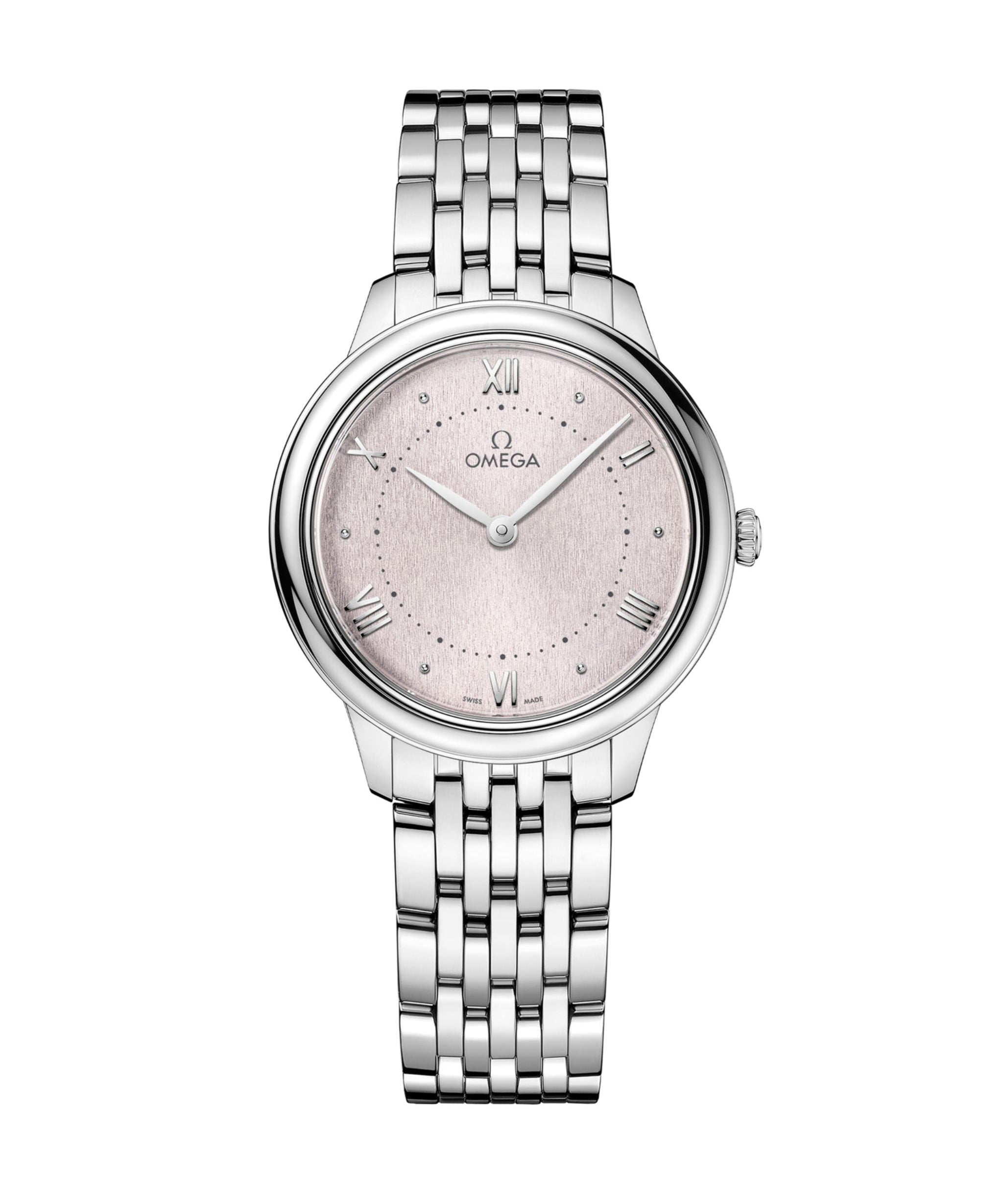 OMEGA De Ville Prestige Cuarzo Rosa Acero 30 mm | 434.10.30.60.02.001