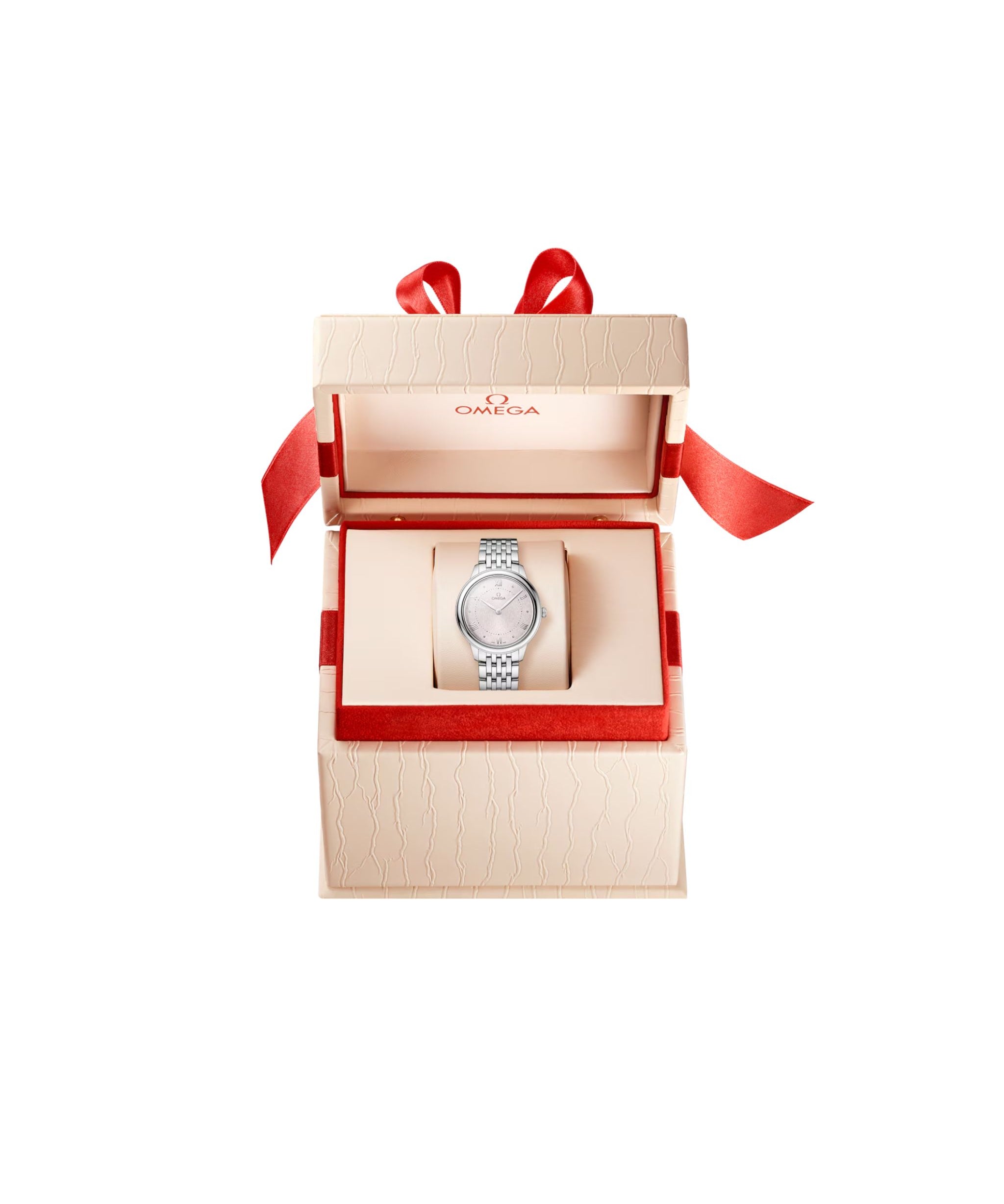 OMEGA De Ville Prestige Cuarzo Rosa Acero 30 mm | 434.10.30.60.02.001