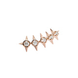 Pendiente Crawler M Peak Palace Gold&Roses Oro Rosa 18k Diamante | GR-609.3-1/2