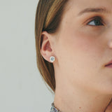 Pendiente Roseto DELCERRO  Oro Plata y Calcedonia | 10742CA