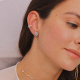 Pendientes Estrella DELCERRO Plata Espinela  y Calcedonia | 10745