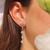 Pendientes Largos DELCERRO Estrellas Cabujón | 10759