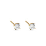 Pendientes Diamante Solitaro 0,60 cts en Oro Amarillo
