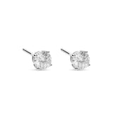 Pendientes Diamante Solitario 0,80 cts en Oro Blanco