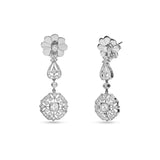 Pendientes Estilo Vintage en Platino y Diamantes 0,915 cts