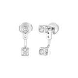 Pendientes Le Cube Diamant Dinh Van en Oro Blanco y Diamantes - 808412