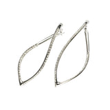 Pendientes Mattioli Largos Navettes Con Diamantes en Oro Blanco | MOR75006