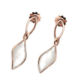 Pendientes Mattioli Navettes Con Madre Perla En Oro Rosa | MOR75074R