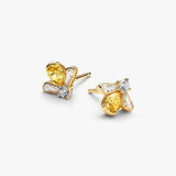Pendientes Pandora de Botón Abeja Miel | 264559C01