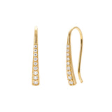 Pendientes colgantes de oro amarillo con diamantes