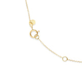 Pulsera Hoja con Diamante en Oro Amarillo