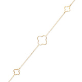 Pulsera de Tréboles Calados en Oro Amarillo