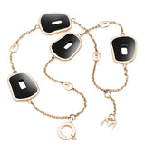 Pulsera Mattioli Puzzle Con Nacar Negro en Oro Rosa Letra M | MBR054R157