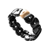 Pulsera Mattioli Puzzle En Ceramica Negra y Oro Rosa | MBR054C154OR