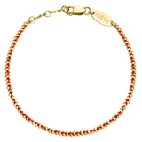Pulsera Aurore de Redline Oro Amarillo Hilo Rojo