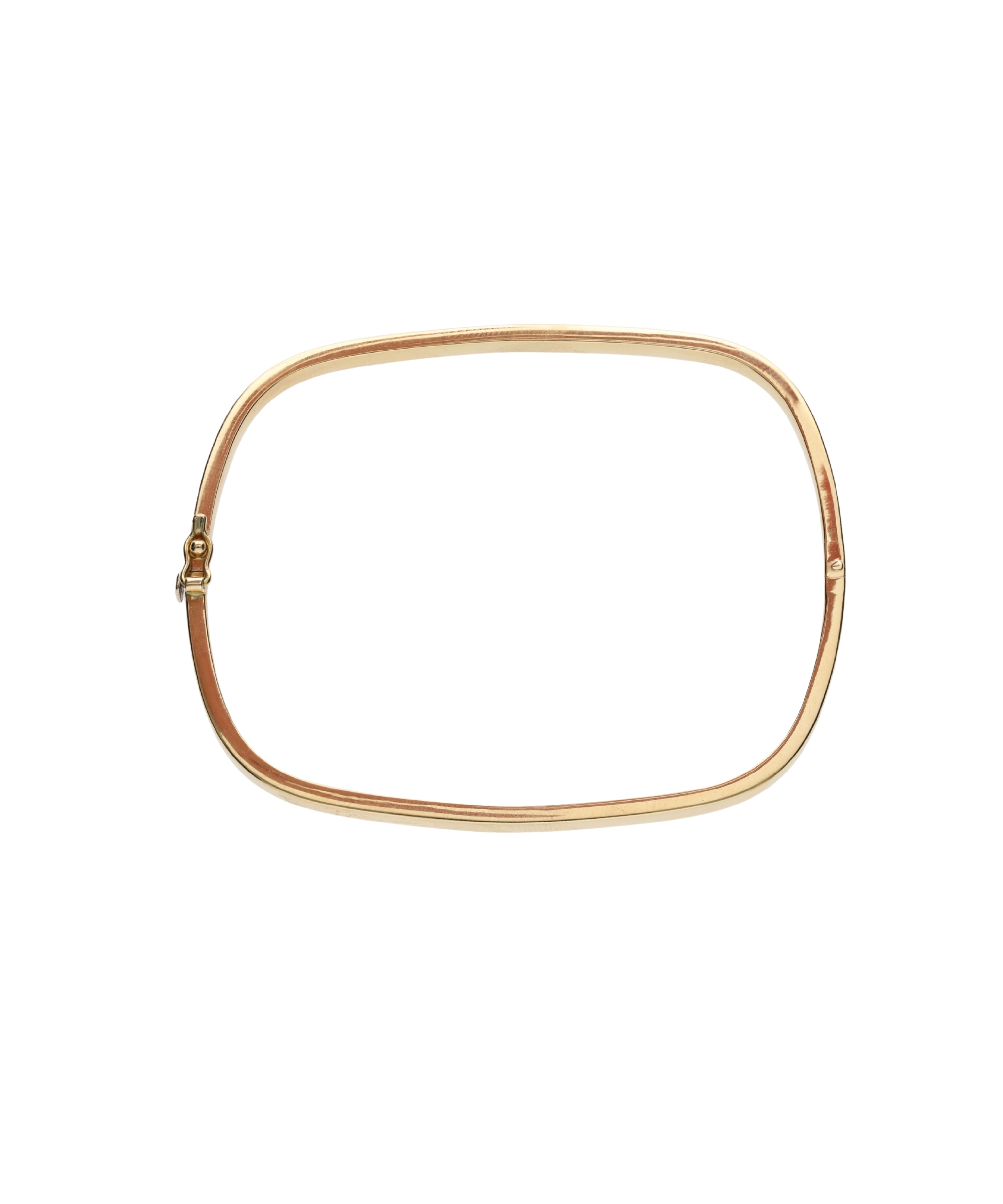 Pulsera Rígida Rectangular en Oro Amarillo