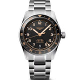 Longines Spirit Zulu Time  Esfera Negra 39 mm | L3.802.4.50.6