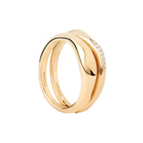 Set de Anillos PDPAOLA Onda Plata Baño Oro | AN01-C21