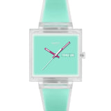 Swatch What If See Thru Mint 41.80 mm | SO38K702