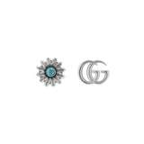 Pendientes Flor Gucci GG Marmot Plata