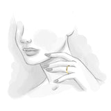 Alianza de Oro Amarillo Almendrada Minimal