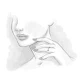 Alianza de Oro Blanco Rectangular Doble