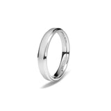 Alianza de Oro Blanco Redonda Satinada