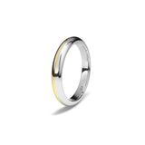 Alianza Bicolor Oro Amarillo y Blanco Media Caña