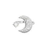 Anillo Abierto Luna SWAROVSKI Blanco con Baño de Rodio | 5666176
