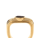 Anillo AGATHA París Haussman Circonita Marrón y Dorado | 02280115-236