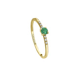 Anillo Colorize LECARRÉ Oro Amarillo 18K con Esmeralda y Diamantes | GA138ES