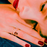 Anillo Gold&Roses D’Amour I Am Red Oro Rosa Rubelita y Diamantes | GR-491.3RL