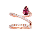 Anillo Gold&Roses D’Amour I Am Red Oro Rosa Rubelita y Diamantes | GR-491.3RL