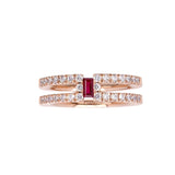 Anillo Gold&Roses I Am Red Oro Rosa Rubí y Diamantes | GR-488.3RB