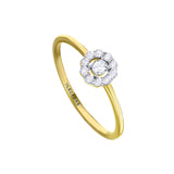 Anillo LECARRÉ Oro Bicolor Roseta con Diamantes | GA196OA