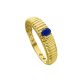 Anillo LECARRÉ Oro Gallonado con Zafiro Oval | GA197ZA